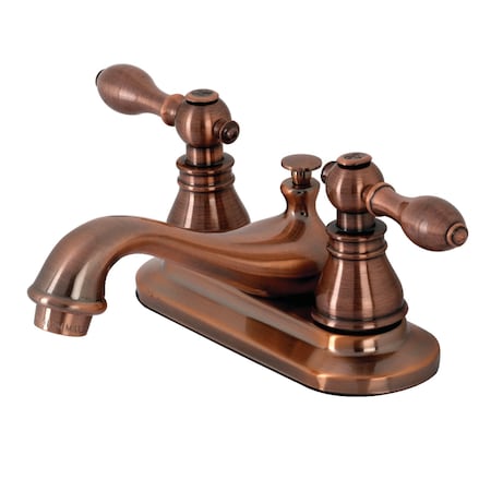Kingston Brass KB606ACL American Classic 4" Centerset Bathroom Faucet, Antique Copper KB606ACL